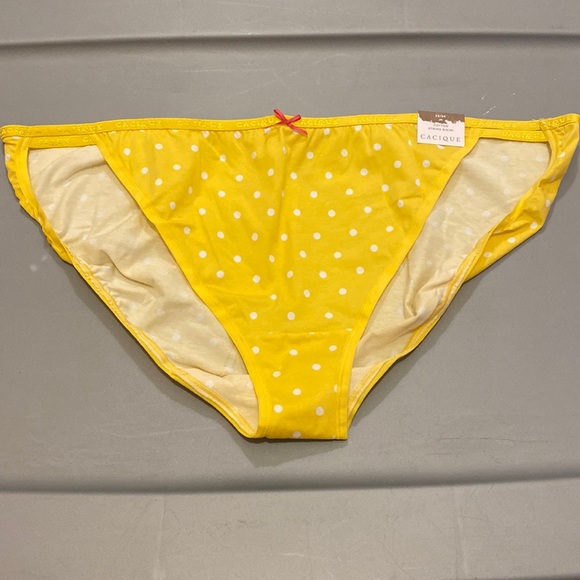 Lane Bryant Intimates & Sleepwear Yellow Polka Dot String Bikini